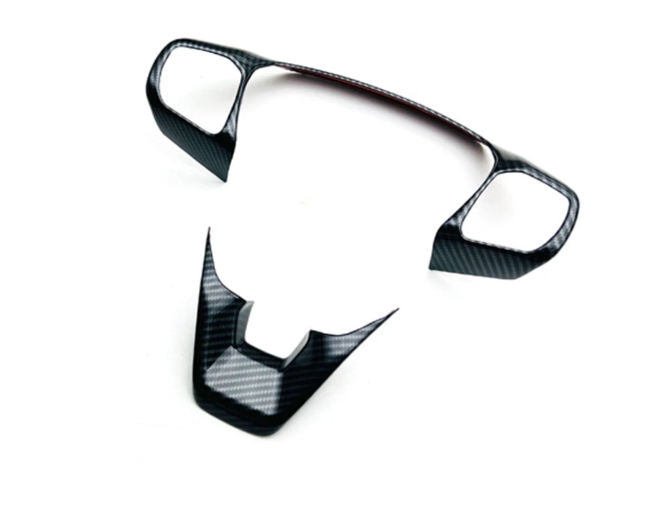 ABS Carbon Fiber Steering Wheel Lid Cover Trim for Ford Bronco Sport (2021-2023)