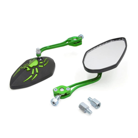 8mm 10mm Rearview Side Wing Mirror Pattern Green