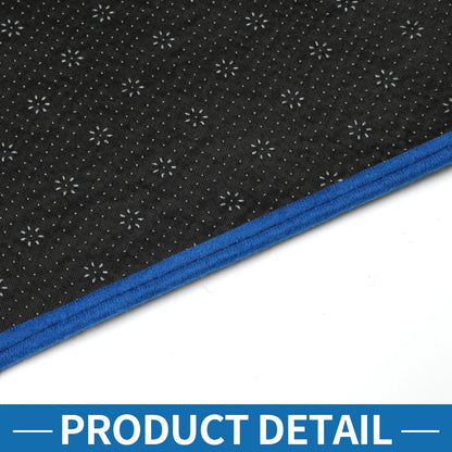 Dashboard Cover Mat for Toyota Tundra 2014-2021 Sun Protector Pad Black Blue