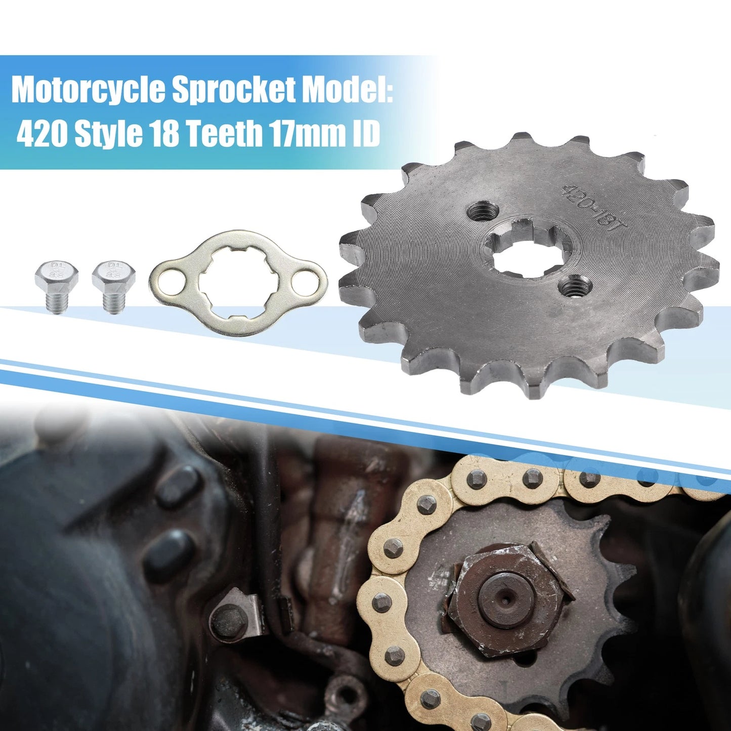 Sprocket / 18T 17mm ID Front Engine for Dirt Pit Bike ATV