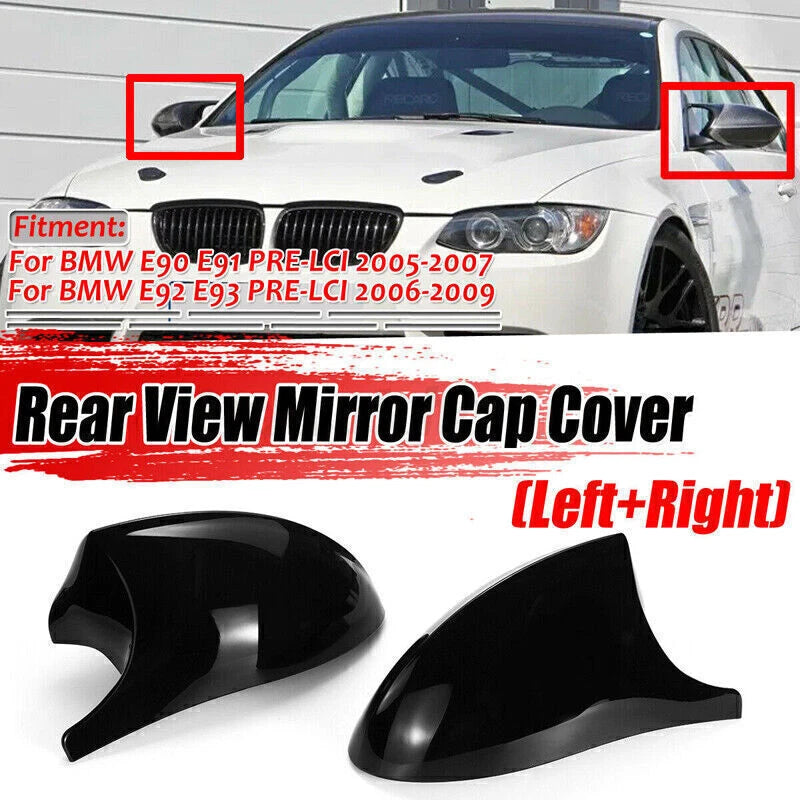 Carbon Black Mirror Cover & Glass for BMW E90 E91 E92 E93 (2006-2012)