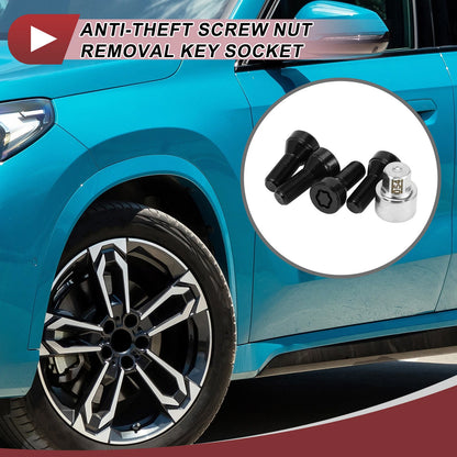 Set Wheel Lock Lug Nut Anti-theft Key Socket M14x1.25 for BMW