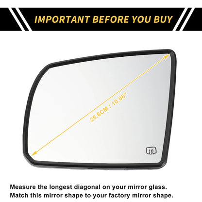 Heated Left Side Mirror Glass for Toyota Tundra (2007-2021)