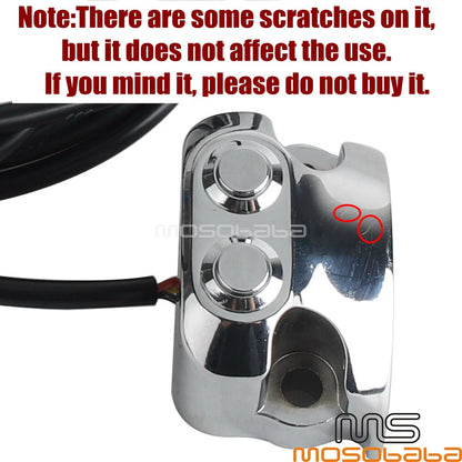 Chrome Air Ride Suspension Control Handlebar Switch for Harley Dyna Softail (2006-2023)