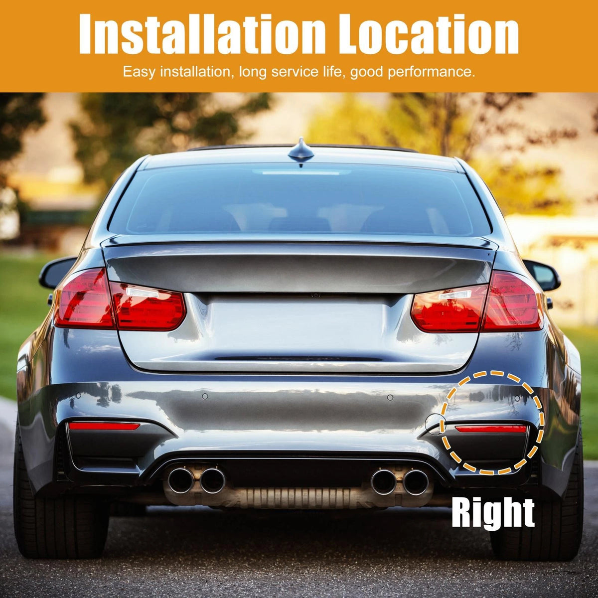 Rear Bumper Reflector Strip Cover Right Side for BMW X3 (2007 - 2010)