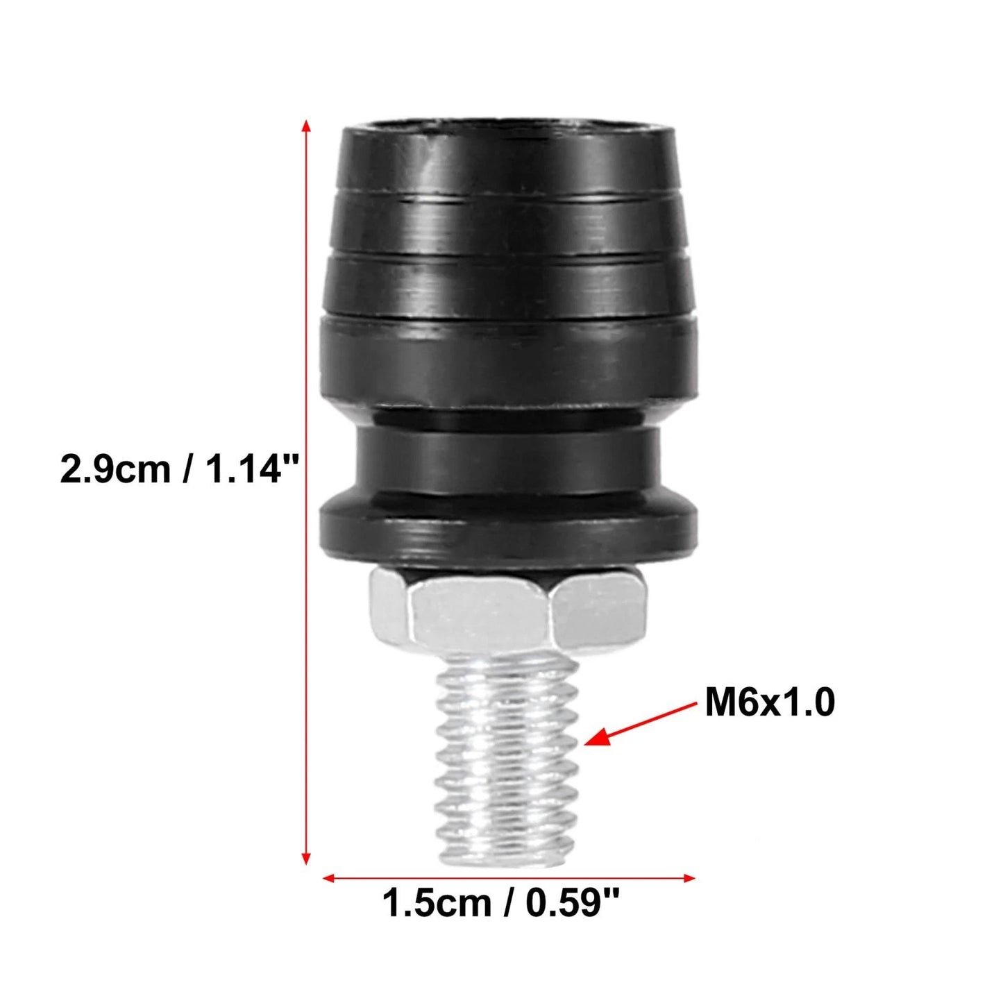 10pcs License Plate Frame with M6 Bolts Screws Fasteners Black for Motorcycle