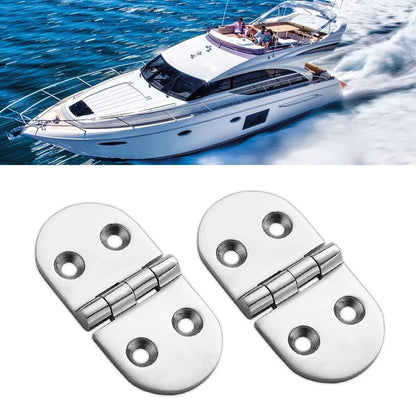 2 Pack Heavy Duty Oval Cabinet Hinges 316 Stainless Steel for Boats/RVs