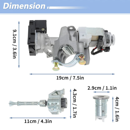 Ignition Lock Cylinder Door Lock for Honda Civic (2012-2015) Set