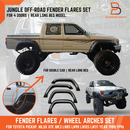Fender Flares for Toyota Hilux Ute 88-96 (LN85, LN106, LN111) 4DR Long Bed