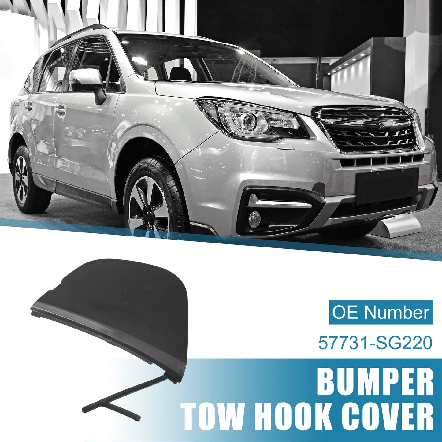 Front Right Bumper Tow Hook Cover for Subaru Forester (2016-2018)