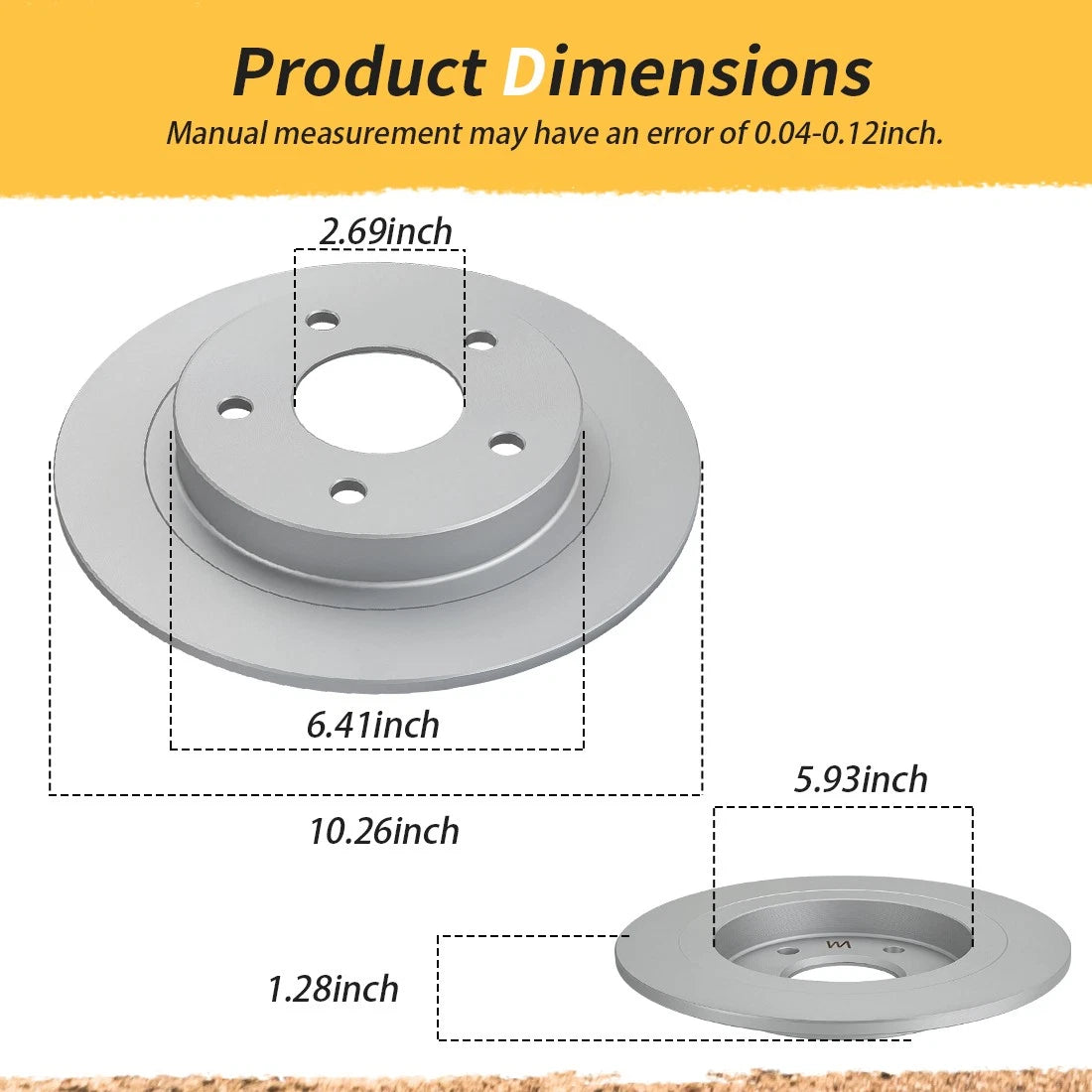 2 x Rear Brake Rotors for Polaris RZR Pro R / Turbo R / Pro S 4 (2023–2025)