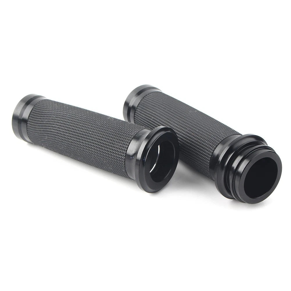1" Black CNC Hand Grips for Harley Davidson Touring Sportster Dyna (2000-2023)