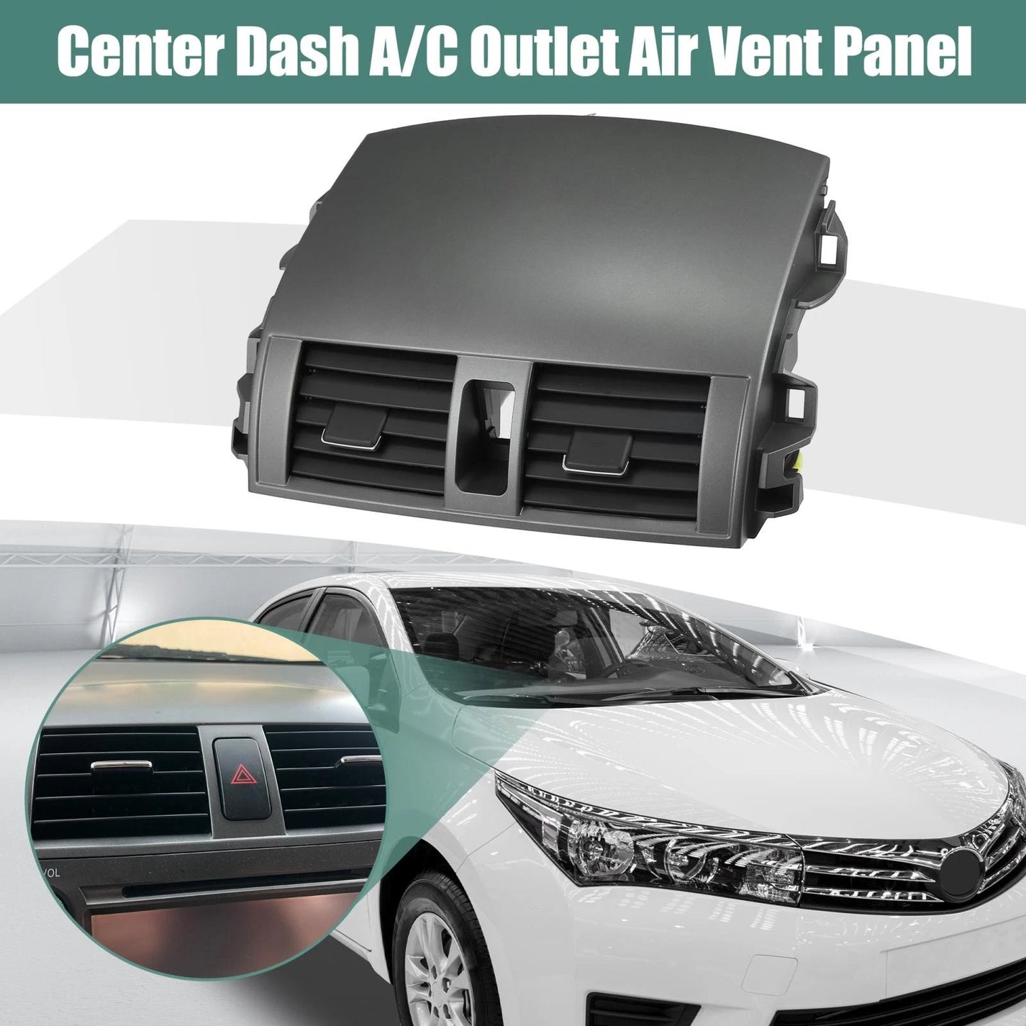 Center Dash A/C Air Vent Outlet Panel for Toyota Corolla (2008–2013)