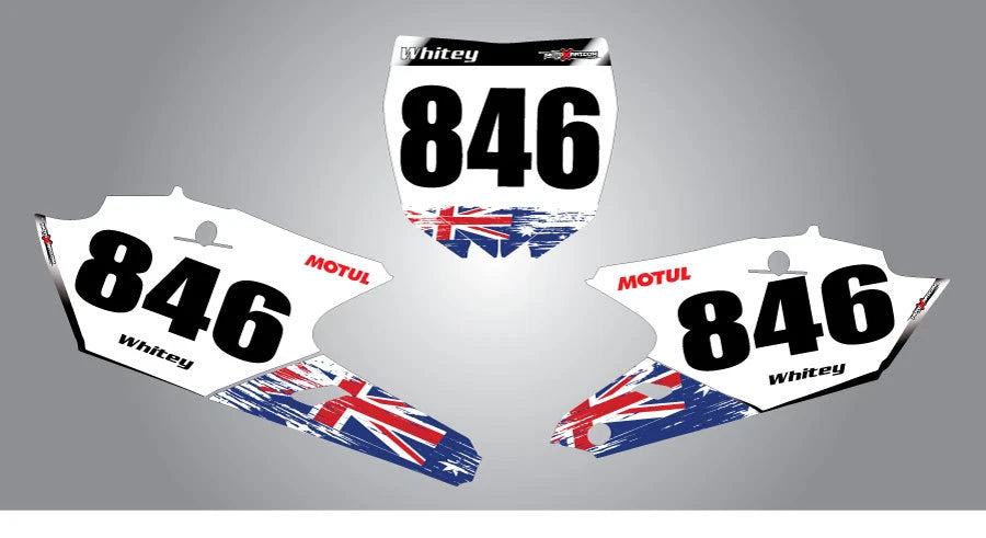 Aussie Pride Custom Number Plates for Yamaha YZF 250/450 (2014-2015)