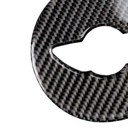 Dry Carbon Fiber Center Steering Wheel Cover Trim For Mini Cooper 2007-2013