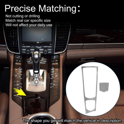 ABS Gear Shift Knob Cover Sticker for Porsche Panamera (2010-2016) Silver Tone