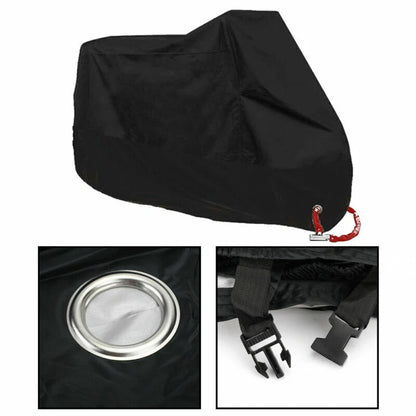 Folding Cover for Motorcycle Scooter - Black Waterproof (F3)