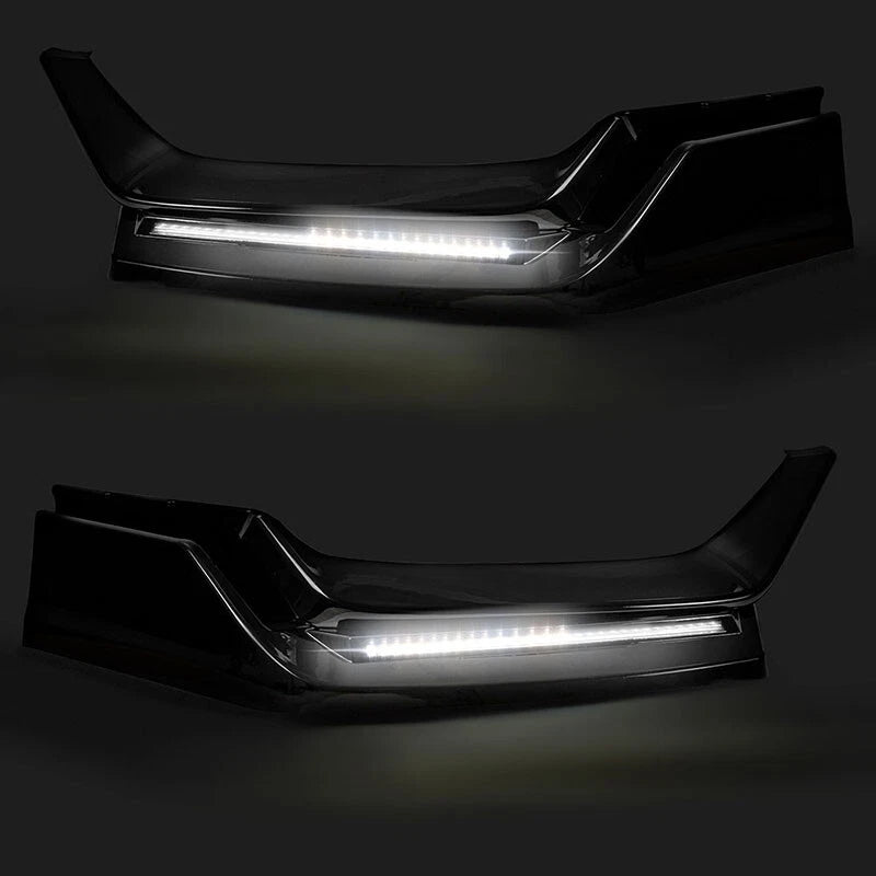 Gloss Black LED Front Bumper Lip for Honda Civic Si & Hatchback (2017-2021)