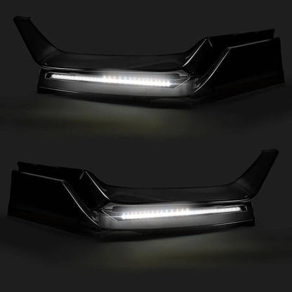 Gloss Black LED Front Bumper Lip for Honda Civic Si & Hatchback (2017-2021)