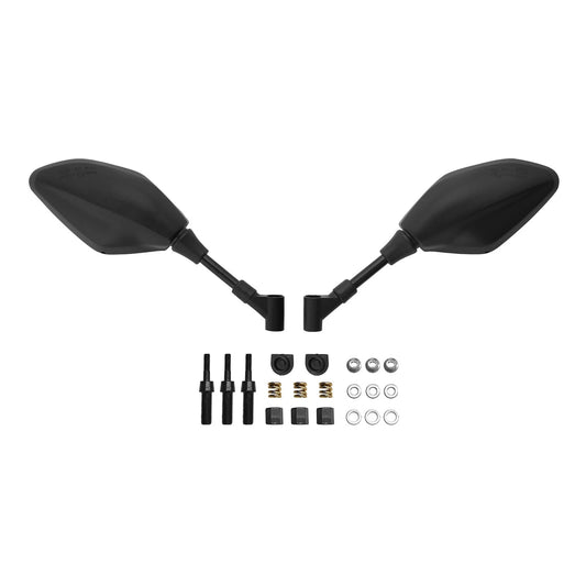 10mm Universal Rear-View Mirrors for Honda Yamaha Kawasaki Aprilia Black