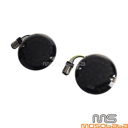 Integrated LED Lens Cover Front Turn Signal Light for Harley FLHT FLHR FLSTN