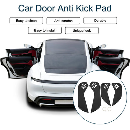 Car Door Anti Kick Pad Sticker Protector for Ford EcoSport (2013) - Black Set