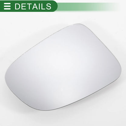 Left Side White Mirror Glass with Back Convex Non-Heated for Ford Transit