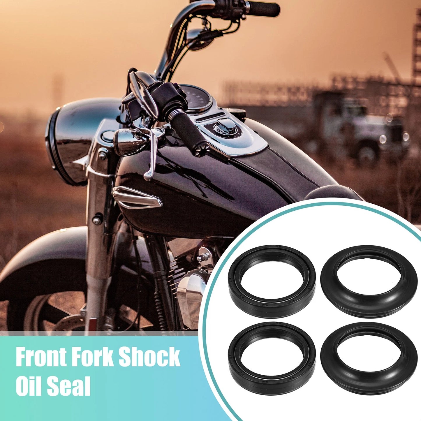41x11mm Front Fork Shock Oil Seal Dust Seal Set for Kawasaki ZX600 (1985–1990)