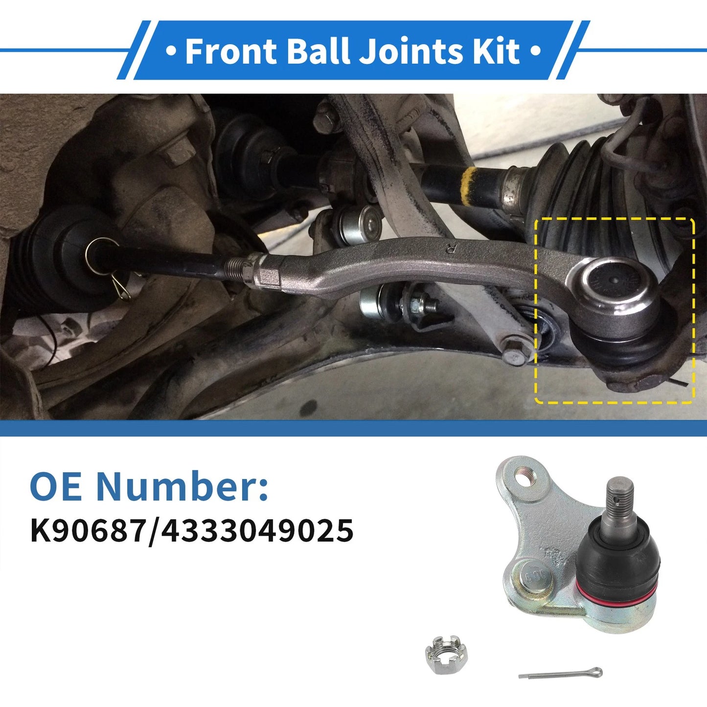 Front Lower Ball Joints for Toyota RAV4 (1996-2000)