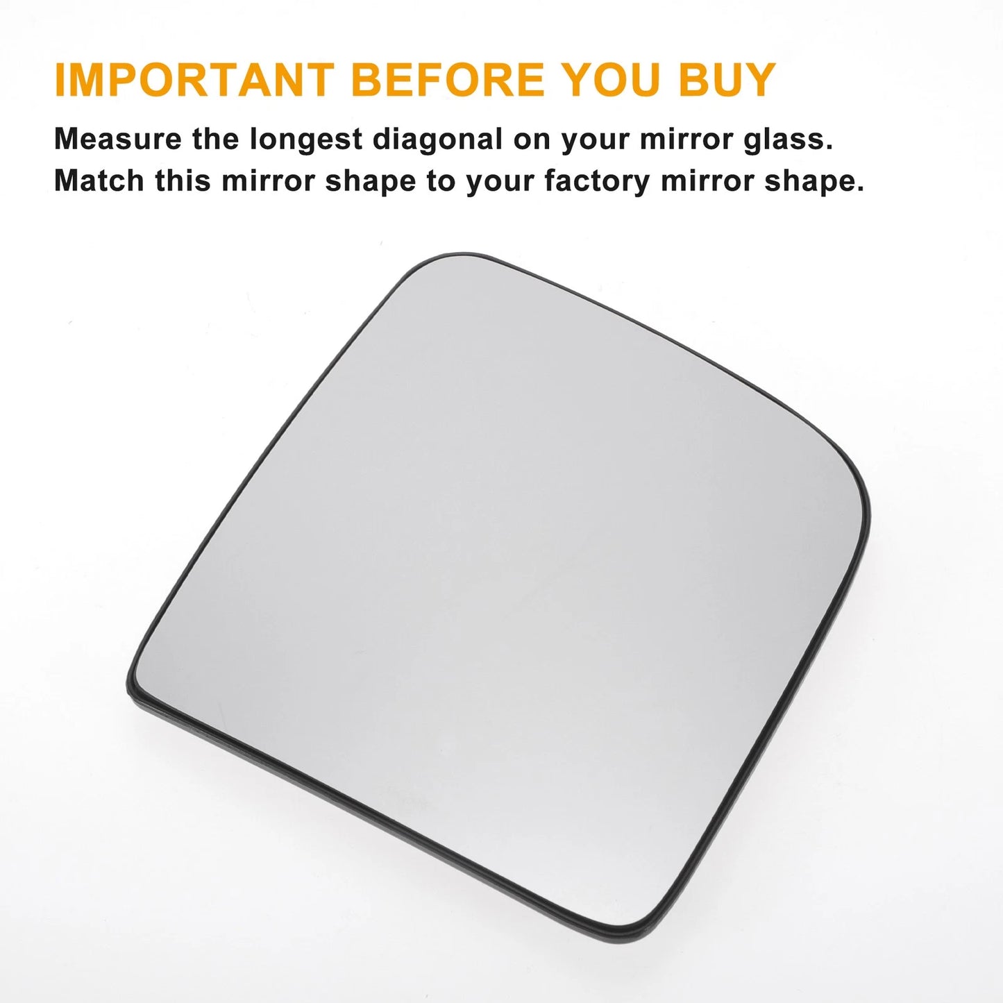 White Right Upper Side Mirror Glass for Ford Transit (Non-heated)