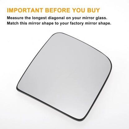 White Right Upper Side Mirror Glass for Ford Transit (Non-heated)