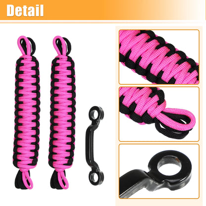 Car Door Limiting Straps Set for Jeep Wrangler JK JL (2018-2023) Black Pink