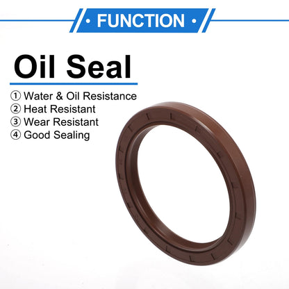 Oil Seal 70x90x10mm Brown 2 x Seal Ring Rotary Shaft Seal FKM Rubber