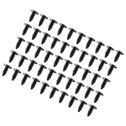 Rivet Screws 50Pcs Auto Plastic Black Fender Bumper Clips for Cars