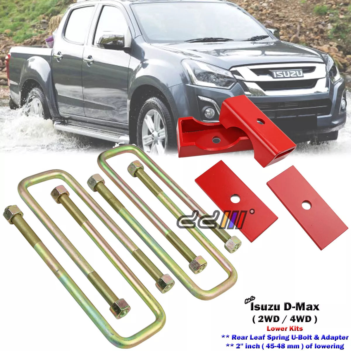 2" Rear Lower Suspension Block Kits for Isuzu D-Max 2WD/4WD (2012-2020)