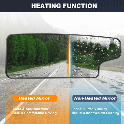 Left Side Heated Rearview Lower Mirror Glass for Chevy Silverado & GMC Sierra