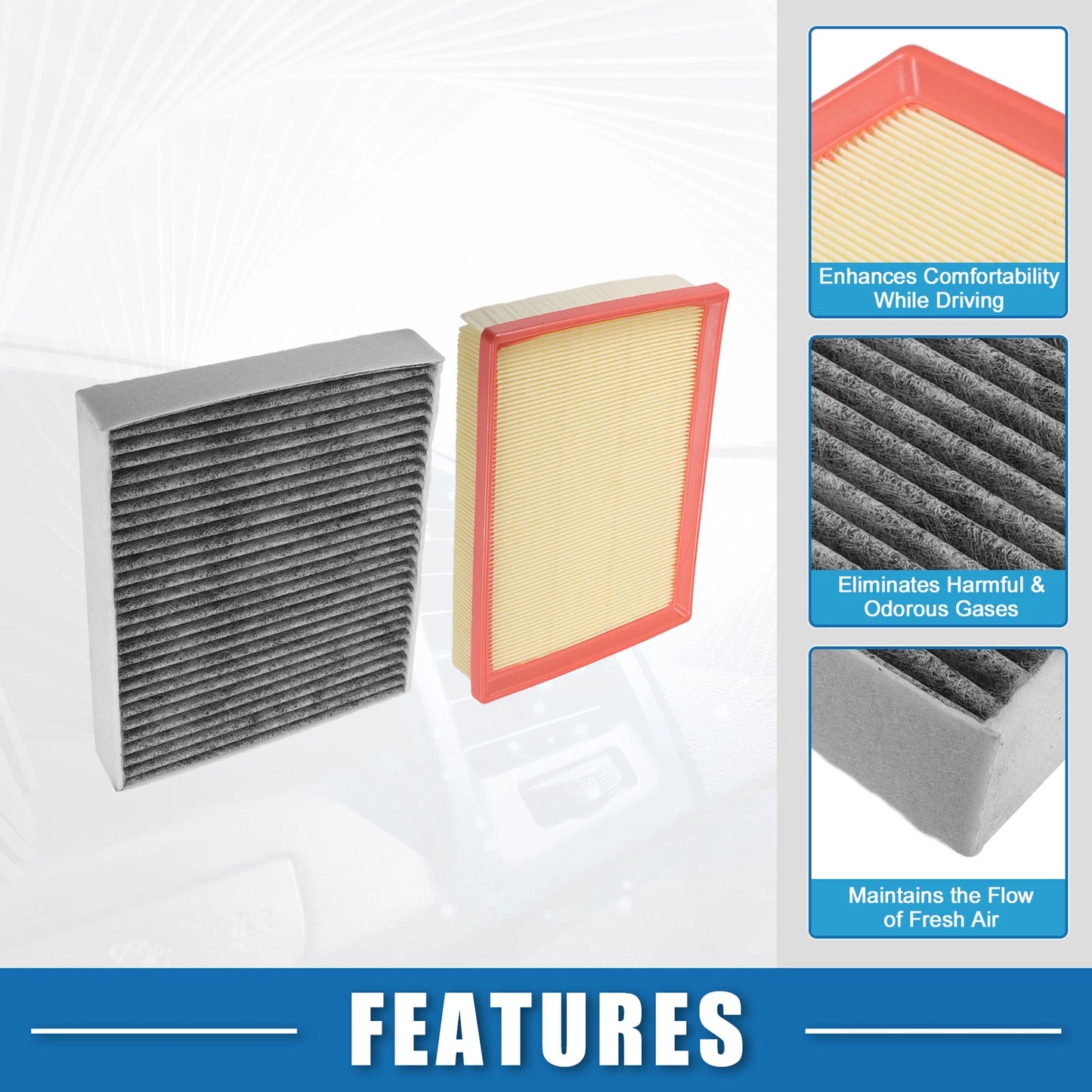 Car Cabin Air Filter Set for BMW 328i (2014-2016)