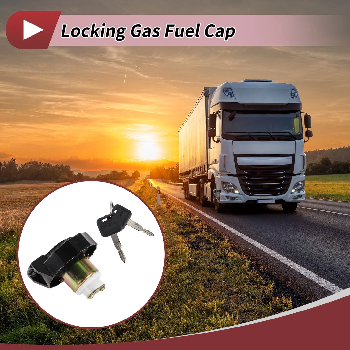 Locking Gas Cap for ISUZU NPR/NQR (1994-2019) - Fuel Tank Cap with 2 Keys