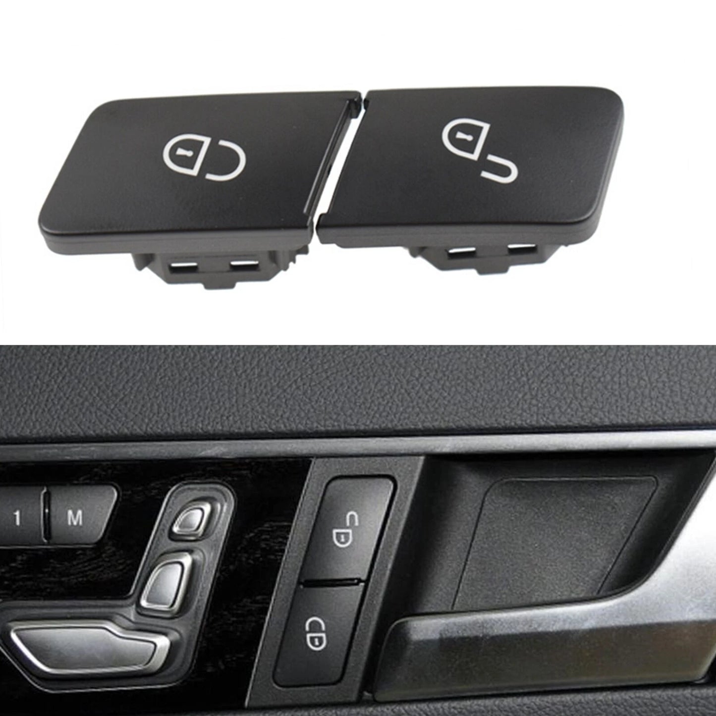 4 x Door Lock Buttons for Mercedes Benz W204 W212 W207 (2008-2018)