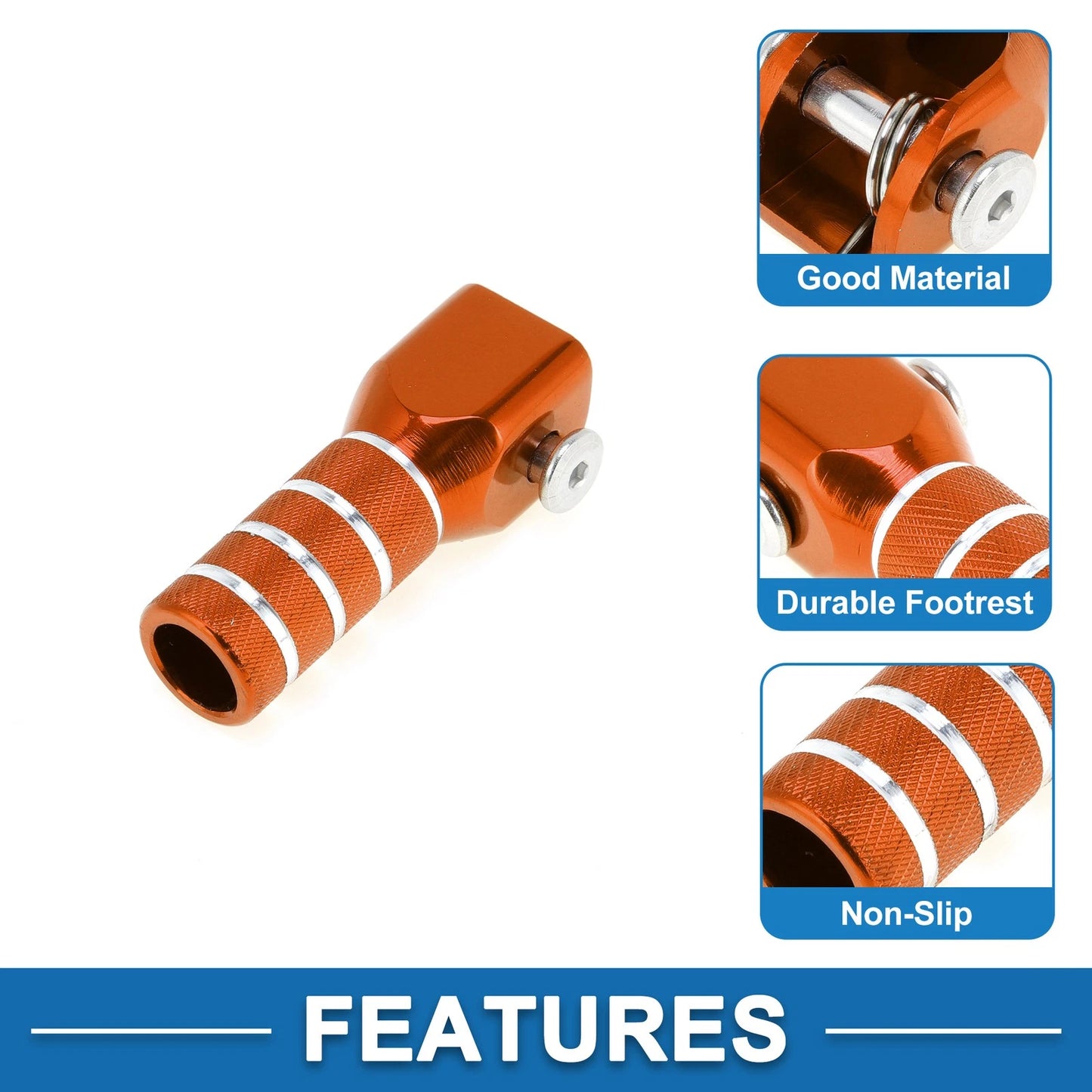Footrests Pegs / Orange 1 Pc for Yamaha YZF