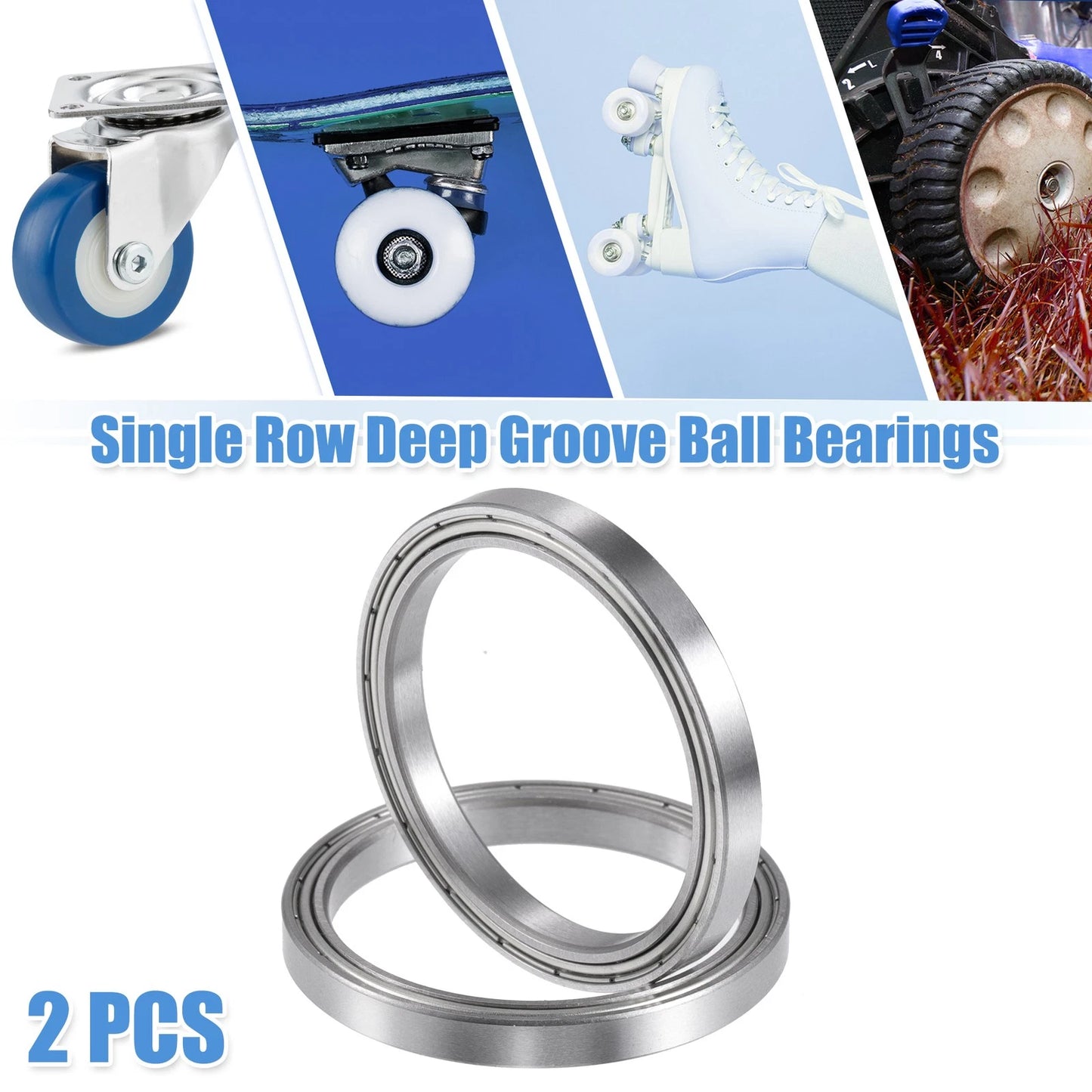 2 x 30x37x4mm Deep Groove Ball Bearings for Car