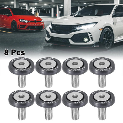 8pcs M6 Quick Release Fastener Bumper Washer Bolt for Car Motorcycle