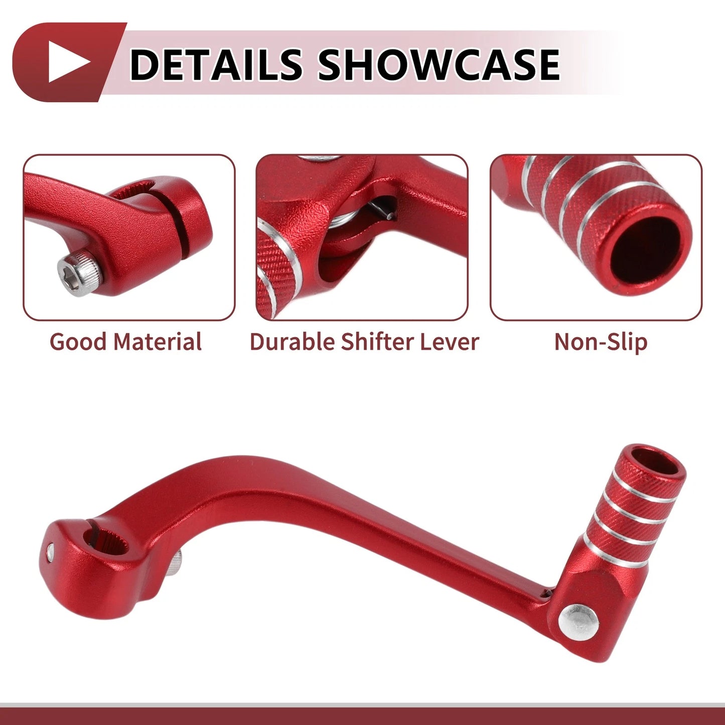 Folding Motorcycle Gear Shifter Lever for Honda CRF110F (2013-2018) Red