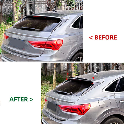 1pc Carbon Look Rear Boot Spoiler Lip for Audi Q3 F3 (2019-2024)