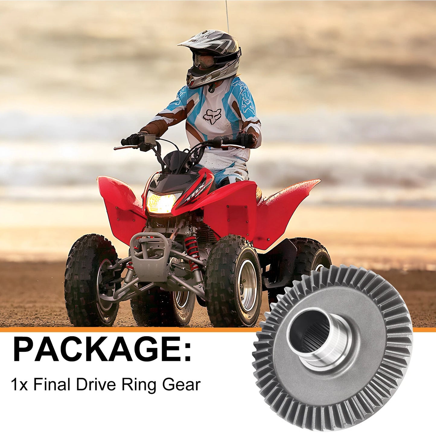 Rear Final Drive Ring Gear for Honda Recon 250 TRX250 TE/TM 97-23