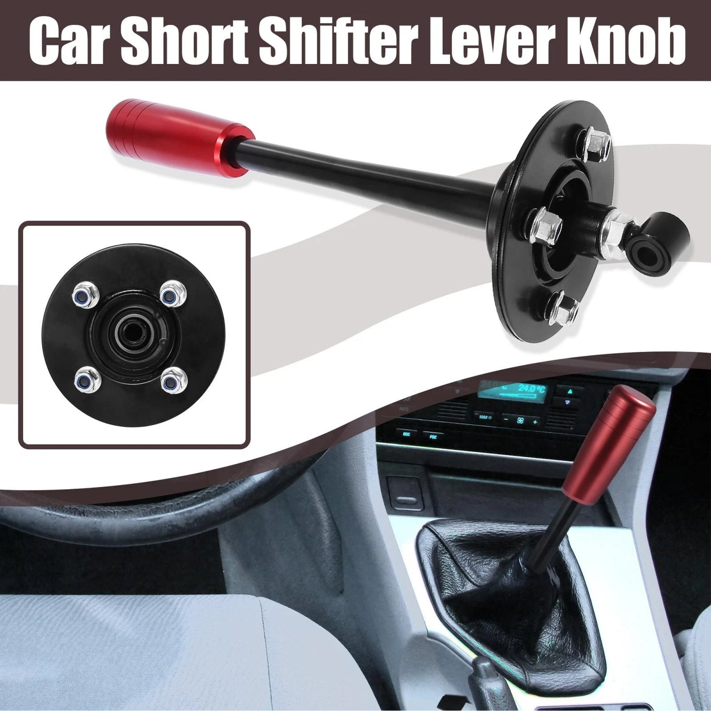 Red Drift Tuning Short Shifter Knob for BMW E30 E36 E46 E34 E39 (1982-2006)