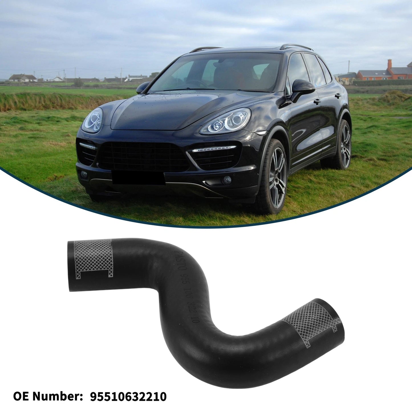 Radiator Hose Rubber Coolant Pipe for Porsche Cayenne (2009-2009)