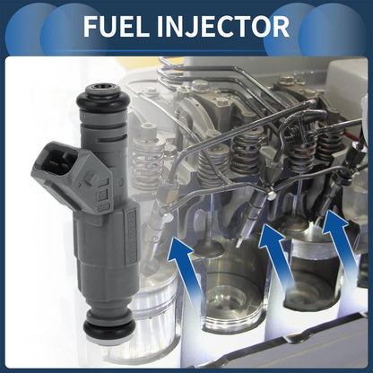 Fuel Injector 4.4L for BMW 540i Base (1999-2003) - 8 x Gray Injectors