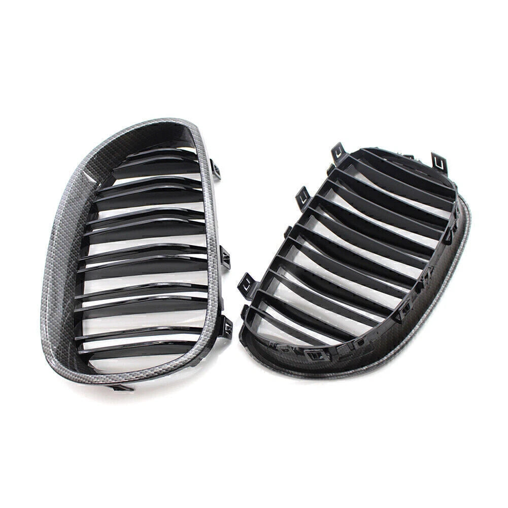 Carbon Fiber Look Front Kidney Grille for BMW E60 E61 5 Series M5 (2004-2010)