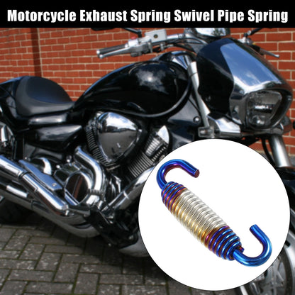 Exhaust Pipe Spring / 58mm / 2 x Stainless Steel Silver Tone for Motorcycle